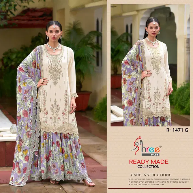 R 1471 Shree Fab Chinon Mirror Work Pakistani Readymade Suits Wholesale Price In Surat